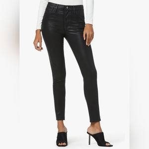 Joe's Jeans THE CHARLIEHIGH RISE SKINNY ANKLE // COATED // BLACK